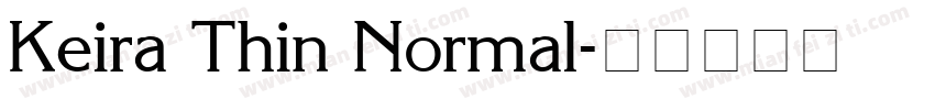Keira Thin Normal字体转换